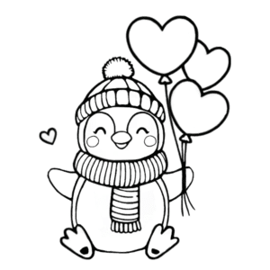 Carte à colorier de la Saint-Valentin des enfants