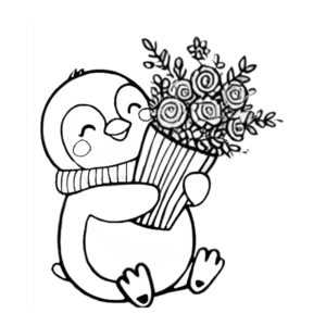 Carte à colorier de la Saint-Valentin pour les enfants