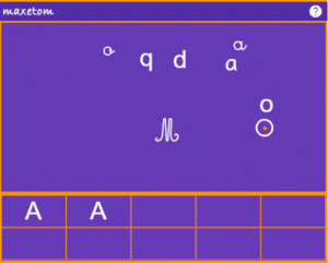 Jeu en ligne pour apprendre à lire - Reconnaître la lettre A
