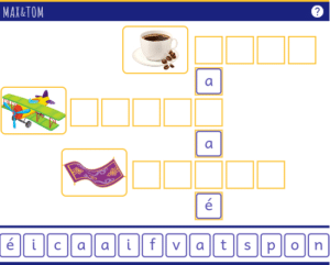 Jeu en ligne pour apprendre à lire - Ecrire des mots en A