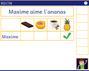 Jeu en ligne pour apprendre à lire - Lire des phrases avec des mots en A