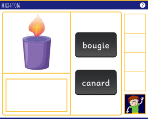 Jeu en ligne pour apprendre à lire - Associer le mot et son image pour des mots en a et i