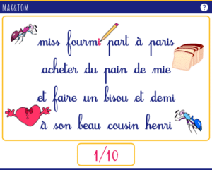 Jeu en ligne pour apprendre à lire - Reconnaître la lettre i