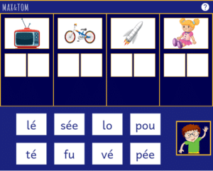 Jeu en ligne pour apprendre à lire - Fusionner des syllabes en é