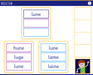 Jeu en ligne pour apprendre à lire - Lire des mots en U