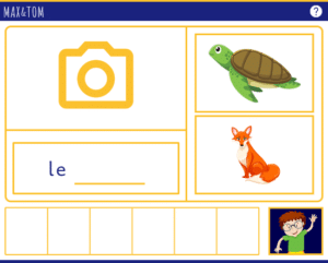 Jeu en ligne pour apprendre à lire - Lire les articles le/la/un/une