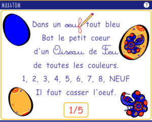 Jeu en ligne pour apprendre à lire - Reconnaître la lettre F