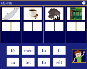 Jeu en ligne pour apprendre à lire - Fusionner des syllabes en F