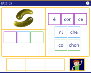 Jeu en ligne pour apprendre à lire - Fusionner des syllabes en ch