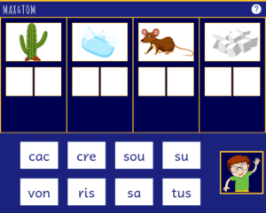 Jeu en ligne pour apprendre à lire - Fusionner des syllabes en S