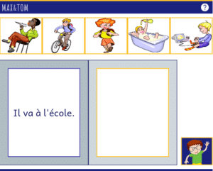 Jeu en ligne pour apprendre à lire - Lire des phrases avec des mots en v