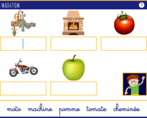 Jeu en ligne pour apprendre à lire - Ecrire des mots en M