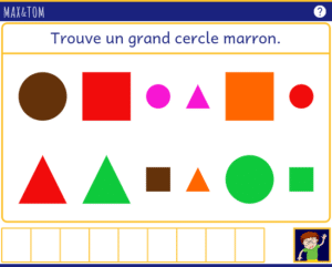 Jeu en ligne pour apprendre à lire - Lire le nom des formes géométriques