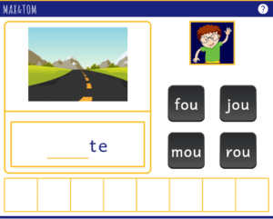 Jeu en ligne pour apprendre à lire - Compléter les mots avec des syllabes en ou