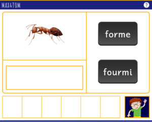 Jeu en ligne pour apprendre à lire - Reconnaître des voisins orthographiques en ou