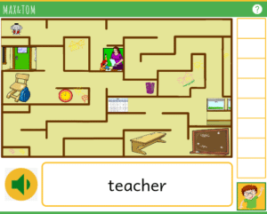 Jeu de labyrinthe pour apprendre l'anglais - Le vocabulaire de l'école 2