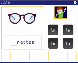 Jeu en ligne pour apprendre à lire - Compléter les mots avec des syllabes en l