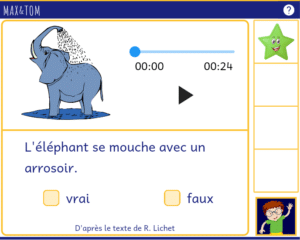 Jeu en ligne pour apprendre à lire - Je comprends des phrases