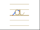 Ecrire la lettre a en minuscule attachée