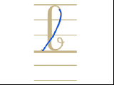 Ecrire la lettre b en minuscule attachée