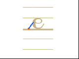 Ecrire la lettre e en minuscule attachée