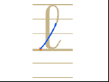 Ecrire la lettre l en minuscule attachée