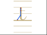 Ecrire la lettre t en minuscule attachée