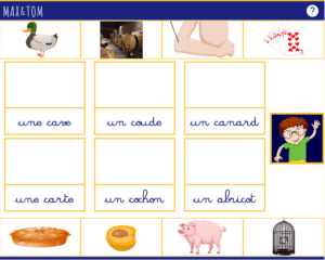 Jeu en ligne pour apprendre à lire - Je lis des mots en c