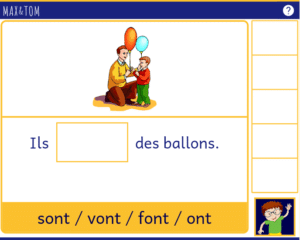 Jeu pour apprendre à lire - J'écris des phrases