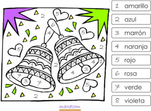 Coloriage codé à imprimer - Espagnol