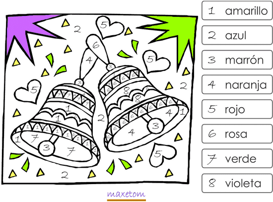 Coloriage codé à imprimer - Espagnol