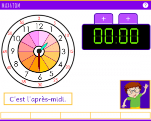 Jeu en ligne pour apprendre l'heure - 3