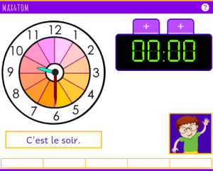 Jeu en ligne pour apprendre l'heure - 6