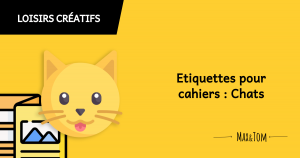 Etiquettes pour cahiers - décor chats