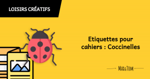 Etiquettes pour cahiers - décor coccinelles