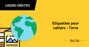 Etiquettes pour cahiers - décor terre