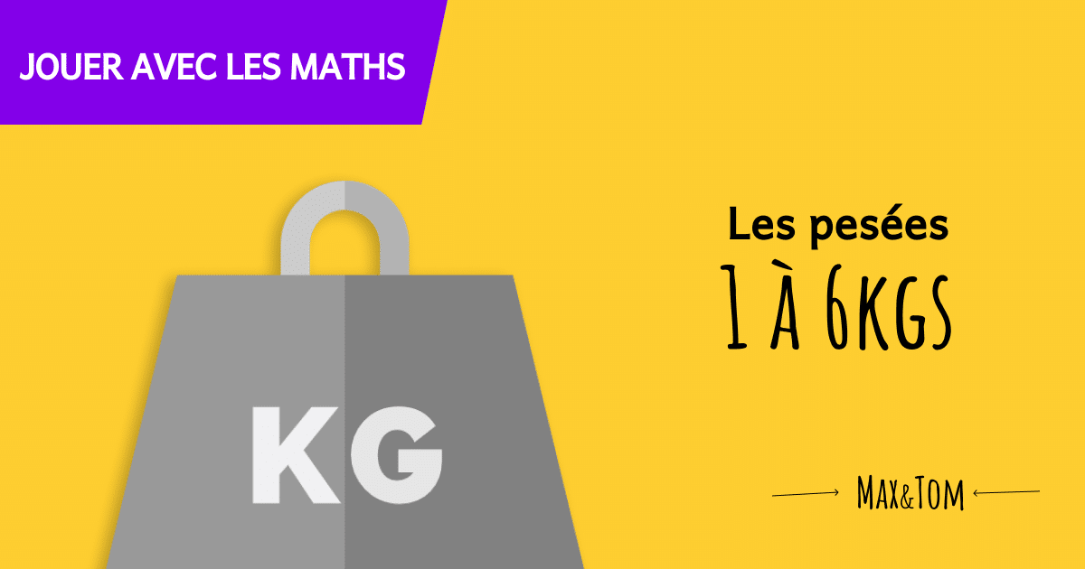 Jeux éducatifs pour apprendre à utiliser une balance - Pesées de 1 à 6 kg