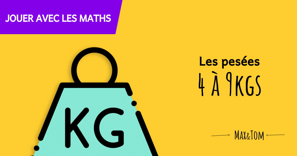 Jeux éducatifs pour apprendre à utiliser une balance - Pesées de 4 à 9 kg