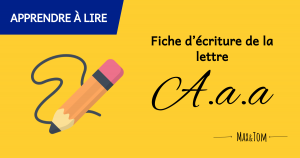 Fiche d'écriture de la lettre A à imprimer