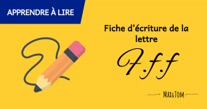 Fiche d'écriture de la lettre F à imprimer