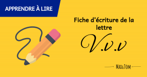 Fiche d'écriture de la lettre V à imprimer