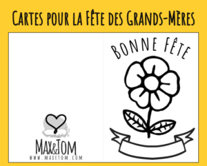 Loisirs créatifs Cartes pour la Fête des Grands-Mères à colorier