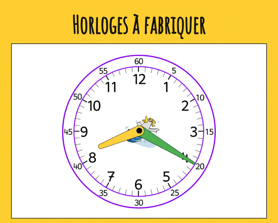 Activité : Horloges à imprimer et à fabriquer